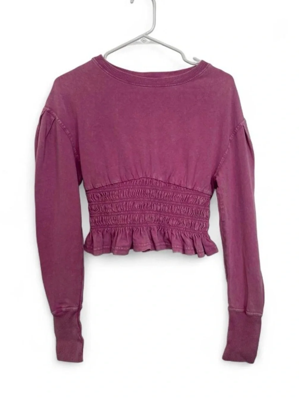 Back-to-School Must-Have | Free People Smocked Crop Sweatshirt